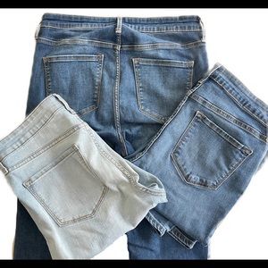 Set of three Old Navy high rise jeans size 10